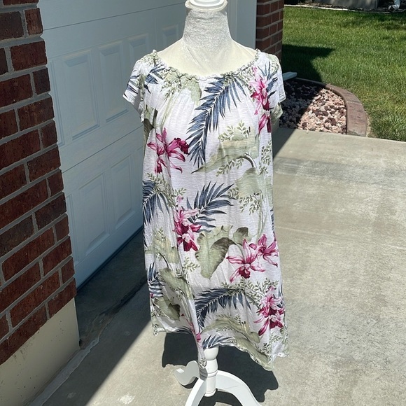 Tommy Bahama Island Floral Sundress Lounge Mumu Lined Women's Size Small - Picture 1 of 6